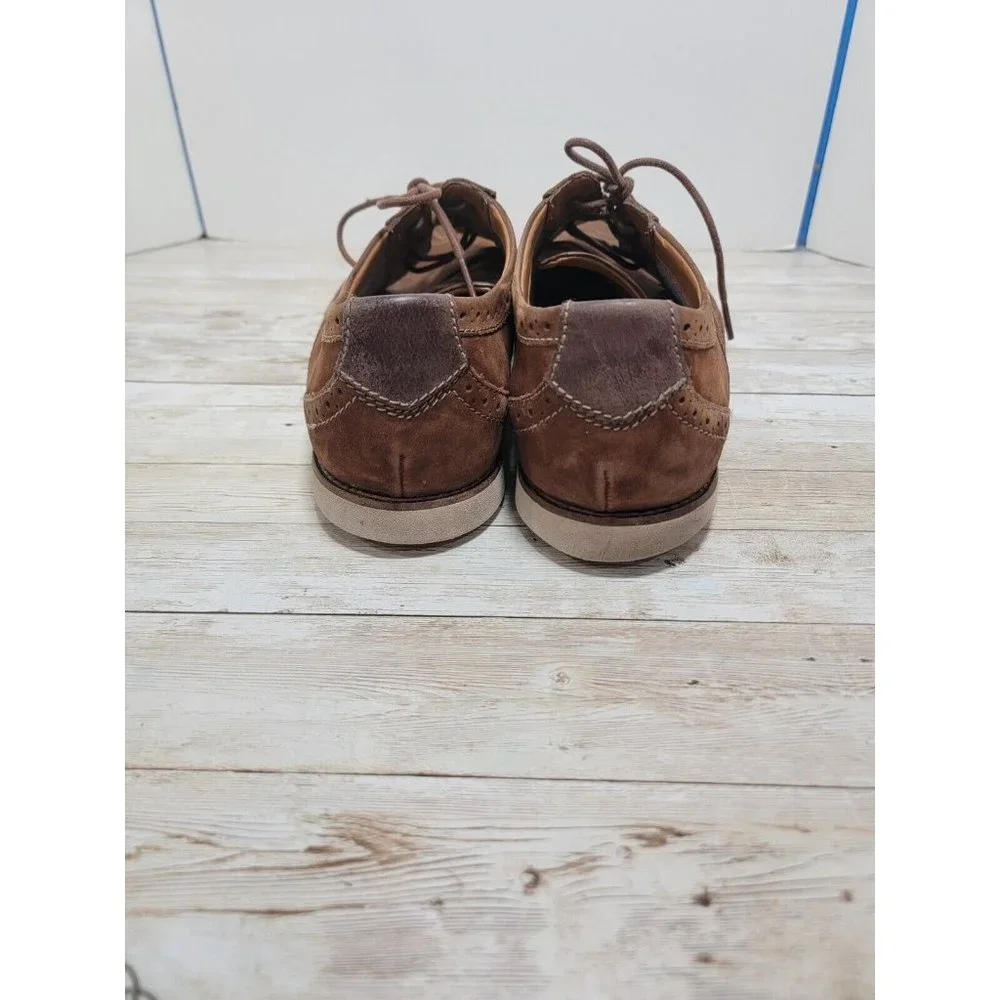 Collection By Clarks Soft Cushion‎ Brown Leather Mens Lace Oxford Dress Shoe 10